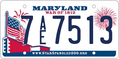 MD license plate 7AE7513
