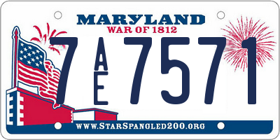 MD license plate 7AE7571