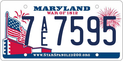MD license plate 7AE7595