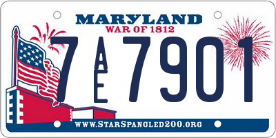 MD license plate 7AE7901