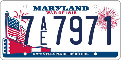 MD license plate 7AE7971