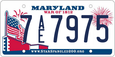 MD license plate 7AE7975