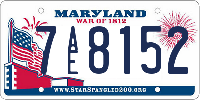 MD license plate 7AE8152