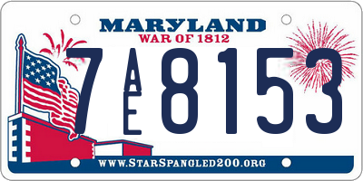 MD license plate 7AE8153