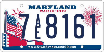 MD license plate 7AE8161