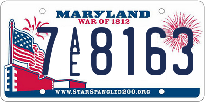 MD license plate 7AE8163