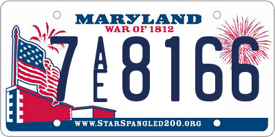 MD license plate 7AE8166