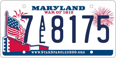 MD license plate 7AE8175