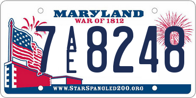 MD license plate 7AE8248
