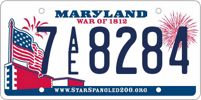MD license plate 7AE8284