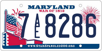 MD license plate 7AE8286