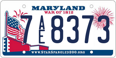 MD license plate 7AE8373