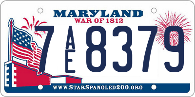 MD license plate 7AE8379