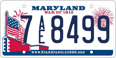 MD license plate 7AE8499