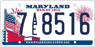 MD license plate 7AE8516