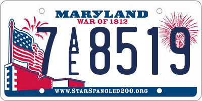 MD license plate 7AE8519