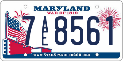 MD license plate 7AE8561