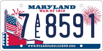 MD license plate 7AE8591