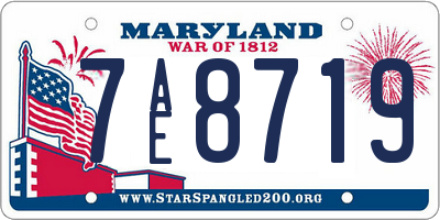 MD license plate 7AE8719