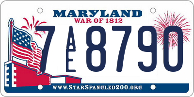 MD license plate 7AE8790