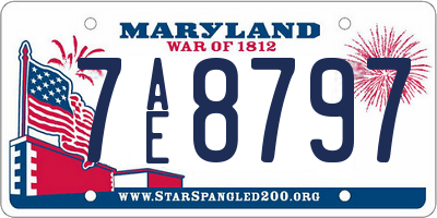 MD license plate 7AE8797