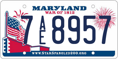 MD license plate 7AE8957