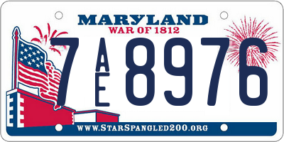 MD license plate 7AE8976