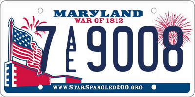 MD license plate 7AE9008