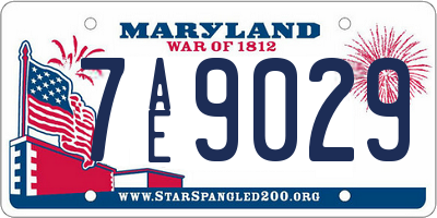 MD license plate 7AE9029