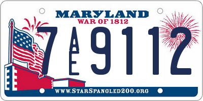 MD license plate 7AE9112