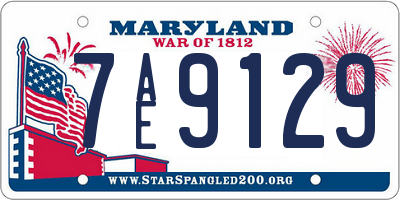 MD license plate 7AE9129