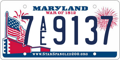 MD license plate 7AE9137