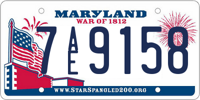 MD license plate 7AE9158