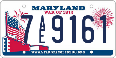 MD license plate 7AE9161