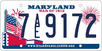 MD license plate 7AE9172