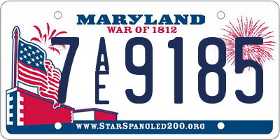 MD license plate 7AE9185