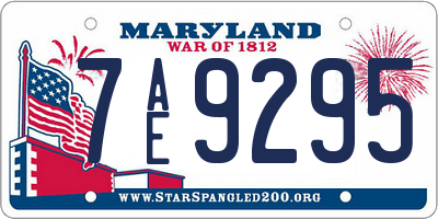 MD license plate 7AE9295