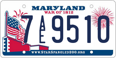 MD license plate 7AE9510