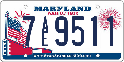 MD license plate 7AE9511