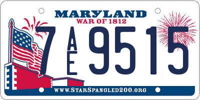 MD license plate 7AE9515