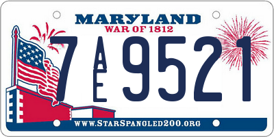 MD license plate 7AE9521