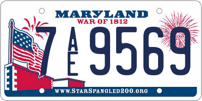 MD license plate 7AE9569