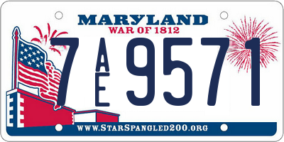 MD license plate 7AE9571