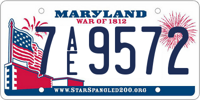 MD license plate 7AE9572