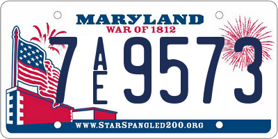 MD license plate 7AE9573