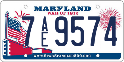 MD license plate 7AE9574