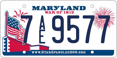 MD license plate 7AE9577