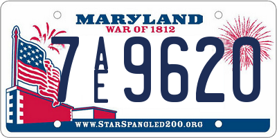 MD license plate 7AE9620