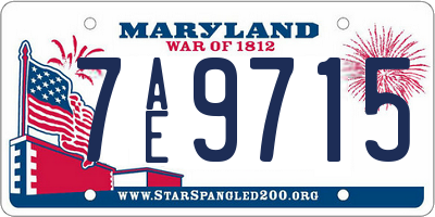 MD license plate 7AE9715