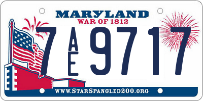 MD license plate 7AE9717